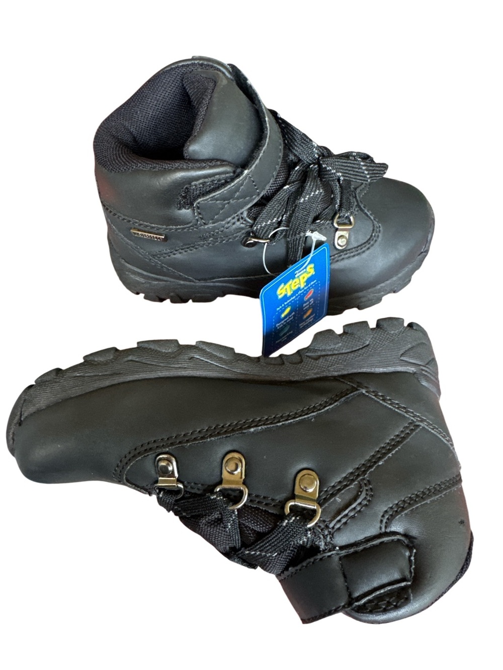 Sonoma Waterproof Hiking Boots Toddler Size 7 Black Casual Outdoor STEPS NWT - Picture 5 of 8